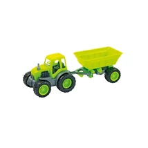 Traktor utánfutóval - zöld