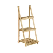 NATUR SHELF - 3 szintes fa virágállvány 