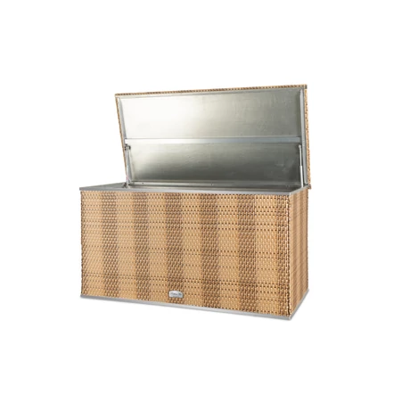 Kültéri tároló láda rattan külsővel (115x60x60 cm)